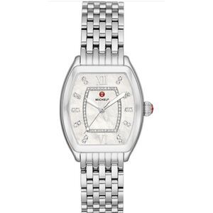 NWT Michele Women's Releve Diamond Bracelet Watch, 31mm x 40mm - 0.19 ctw